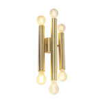 Tubi - applique murale - 6 lumi�re - l 185 mm - dor� / laiton - art deco - �clairage int�rieur - salon ...