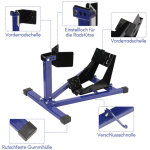 Tubiaz b�quille moto b�quille d?atelier moto pour b�quille de moto pneu avant 17 - 21 pouce roue blau ...