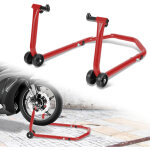 Tubiaz support b�quille de moto pneu avant l�ve moto sur pneu avant avec adaptateurs caoutchouc rouge ...