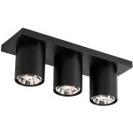 Tubo - spot plafond, plafonnier - 3 lumière - l 36 cm - noir - moderne - éclairage intérieur - salon ... Tubo - spot plafond, plafonnier - 3 lumière - l 36 cm - noir - moderne - éclairage intérieur - salon ...