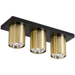 Tubo - spot plafond, plafonnier - 3 lumière - l 36 cm - noir et or - moderne - éclairage intérieur - ... Tubo - spot plafond, plafonnier - 3 lumière - l 36 cm - noir et or - moderne - éclairage intérieur - ...