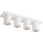 Tubo - spot plafond, plafonnier - 4 lumi�re - l 48 cm - blanc - moderne - �clairage int�rieur - salon ...