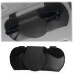 Tui de lunettes de soleil en cuir pu pour visi�re de voiture, clip magn�tique universel pour lunettes ...