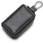 Tui noir pour cl� de voiture, �tui portable pour porte - cl�s et mini