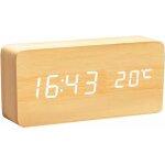 Tumalagia - horloge num�rique en bois - r�veil � led multifonctions avec affichage de l'heure / de la ...