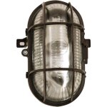 Turtle - n applique ovale en plastique + verre e27 max 60w noir - velamp Turtle - n applique ovale en plastique + verre e27 max 60w noir - velamp