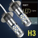 Tuserxln - 2x h3 27x2016 - smd 12 - 24v 3w 2250lm 6000k 453 led voiture van moto phare brouillard ampoules ...