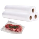 Tuserxln - 3 rouleaux sous vide gaufr�s pour machine mise sous vide 20 cm x 5 m�tres sans bpa s�curit� ...