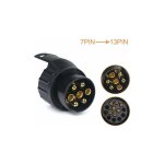 7 / 13 adaptateur prise remorque 7 vers 13 broches connecteur fiche attelage 7 pole a 13 pin pour remorque ...
