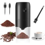 Moulin  caf electrique portable, 5 niveaux de rugosit ajustable, usb rechargeable, 1800 mah, avec ...