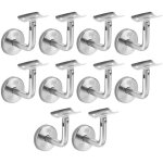 Tuserxln - support main courante 10 pi�ces inox 304 pour rampe escalier support mural rampe bois argent ...