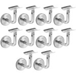Tuserxln - support main courante 10 pi�ces inox 304 pour rampe escalier support mural rampe bois argent ...