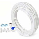 Tuyau d'alimentation en eau de 10 m - kit de raccordement pour réfrigérateur à double porte de style ... Tuyau d'alimentation en eau de 10 m - kit de raccordement pour réfrigérateur à double porte de style ...