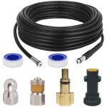 Tuyau dbouche canalisation pour krcher, kit de nettoyage du tuyau de vidange du nettoyeur haute pression ...