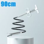 Tuyau de drainage serpentin blanc, 90 cm, embout anti - goutte � ressort � quatre griffes, outil de nettoyage ...