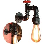 Tuyau d'eau fer lampe appliqu� murale interieur retro vintage industrielle originale robinet conception ...