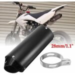 Tuyau d'échappement de silencieux en aluminium id 28mm pour 90cc 110cc 125cc 150cc 4 temps noir (noir, ... Tuyau d'échappement de silencieux en aluminium id 28mm pour 90cc 110cc 125cc 150cc 4 temps noir (noir, ...