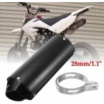 Tuyau d'chappement de silencieux en aluminium id 28mm pour 90cc 110cc 125cc 150cc 4 temps noir (noir, ...