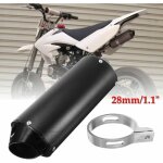 Tuyau d'échappement de silencieux en aluminium id 28mm pour 90cc 110cc 125cc 150cc 4 temps noir (noir, ... Tuyau d'échappement de silencieux en aluminium id 28mm pour 90cc 110cc 125cc 150cc 4 temps noir (noir, ...