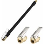 Tuyau de gonflage de pneu 20 cm noir flexible de gonflage d'air tuyau d'air du pneu avec 2 gonfleur pompe ...