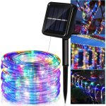 Tuyau de lumi�re solaire tuyau de lumi�re led cha�ne lumineuse filet de lumi�re ext�rieure rgb 22m