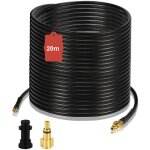 Tolletour - tuyau pour nettoyeur haute pression tuyau dboucheur flexible noir nettoyage de 20m
