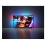 Tv led philips miniled 65mled910 164cm 4k uhd qled ambilight vrr 144hz smart os titan 2025