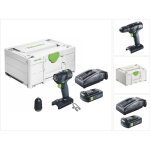 Festool - txs 18 - basic perceuse - visseuse sans fil 18 v 40 nm brushless + 1x batterie 3, 0 ah + chargeur ...