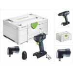 Txs 18 - basic perceuse - visseuse sans fil 18 v 40 nm brushless + tte angulaire + systainer - sans ...
