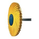 Brosse - disque radiale sunburst d. 76 mm granulation 80 jaune 10 000 min - �