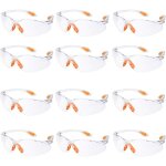 Lot de 12 lunette de scurit lunettes de protection travail avec lentilles transparentes anti - bue ...
