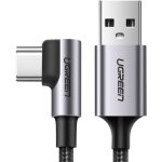 Ugreen - c�ble coud� tress� solide usb - usb - c qc 3. 0 3a 2m gris