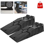 Lot de 2 rampes d'acc�s en plastique de 2, 5 tonnes de charge pour voiture noir 90 x 31 x 22, 5 cm - ...