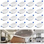 Uisebrt 20 x 5w spots led encastrables luminaire spot plafond encastr aluminium pour la salle de bain ...