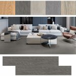 Rev�tement de sol pvc autocollant, rev�tement de sol en vinyle aspect bois, 91, 44 x 15, 24 x 0, 2 cm, ...