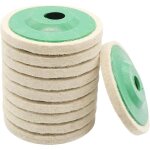 Ulisem 10 pi�ces 4 pouces rondes en feutre de laine disque de roue tampons pour meuleuse d'angle 100mm ...