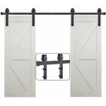 Ulisem - 352cm sliding door hardware kit - double barn door hanging set for bedroom / garage Ulisem - 352cm sliding door hardware kit - double barn door hanging set for bedroom / garage