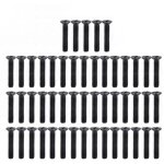 Ulisem 50 pi�ces m3 vis � t�te frais�e din 965 kit d'assortiment de vis � t�te frais�e galvanis� noir(m316) ...