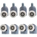 Ulisem roulettes de porte de douche, lot de 8, diam�tre 23 mm, pour cabines de douche
