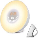 Ulisemr�veil lumineux avec simulation de lever / coucher de soleil, lampe de chevet avec radio fm, sons ...