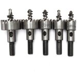 Ulisemscie � cloche fraise tr�pan m�tal hss acier cobalt. coffret 5 forets: 16 + 18, 5 + 20 + 25 + 30 ...