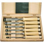 Ulmia - jeu de burins 174hk 6 pcs. dans un coffret en bois