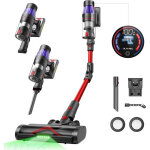 Ultenic uf16 flex, aspirateur balai sans fil, 550w, 55kpa, autonomie 60 min, brosse anti - emmlement, ...