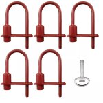 Ultra secure - lot de 5 cadenas pompier polyvalent (9mm / 11mm) + cl� (9mm) - serrure triangle acc�s ...