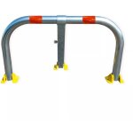 Ultra secure - arceau parking renforc (50mm) galvanis bandes rouges pieds jaunes - anti - stationnement ...
