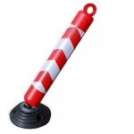 Ultra secure - borne de protection flexible et amovible anti - stationnement plastique - ?illet et bandes ...