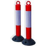 Ultra secure - pack 2 bornes de protection flexibles et amovibles anti - stationnement plastique - ?illet ...