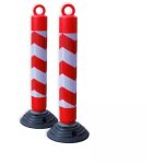 Ultra secure - pack 2 bornes de protection flexibles et amovibles anti - stationnement plastique - ?illet ...