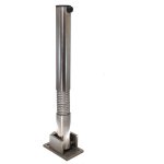 Ultra secure - poteau flexible rabattable 610flex - i inox (clefs distinctes) acier inoxydable avec serrure ...