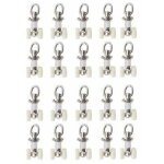 Umnuou - 20 pi�ces rouleaux de rail planeur de voie de rideau plastique twin � roulettes en alliage d'aluminiu ...